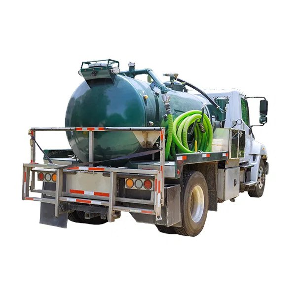 Grease Trap Cleaning Los Angeles CA vacuum pump truck with suction hose ready for a kitchen grease trap pump-out